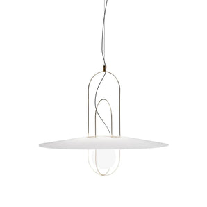 Setareh Glass Medium Pendant Lamp -Gold/White