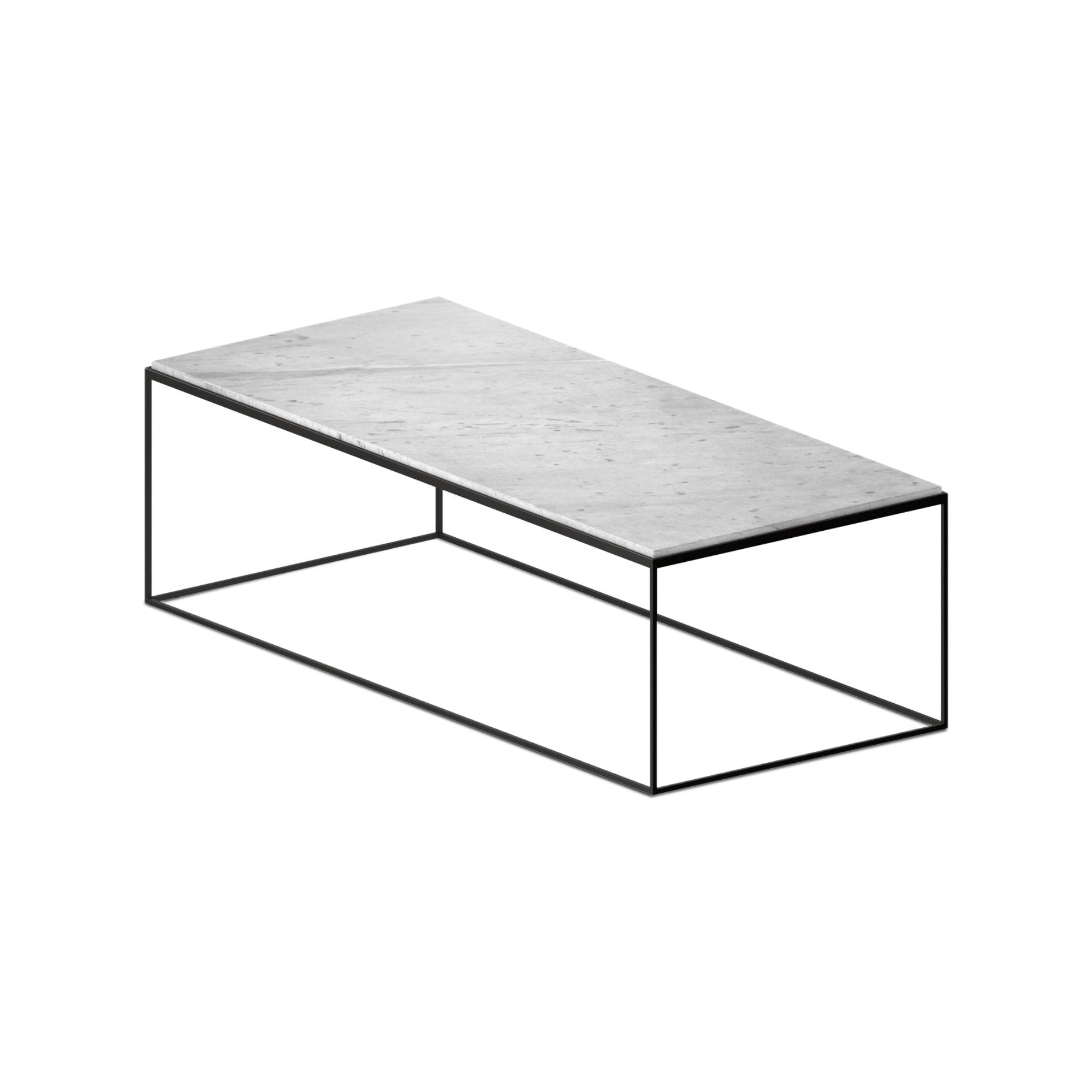 Slim Marble 939 Coffee Table - Copper Black/White Carrara Marble-1