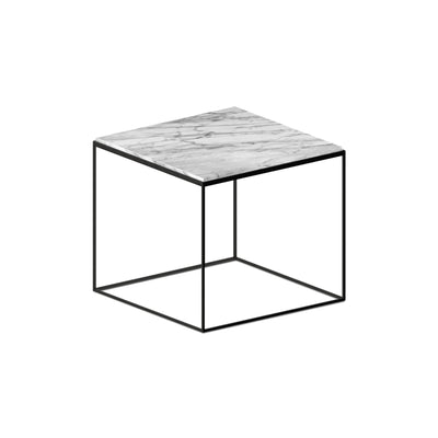 Slim Marble 938 Side Table - Copper Black/White Carrara Marble