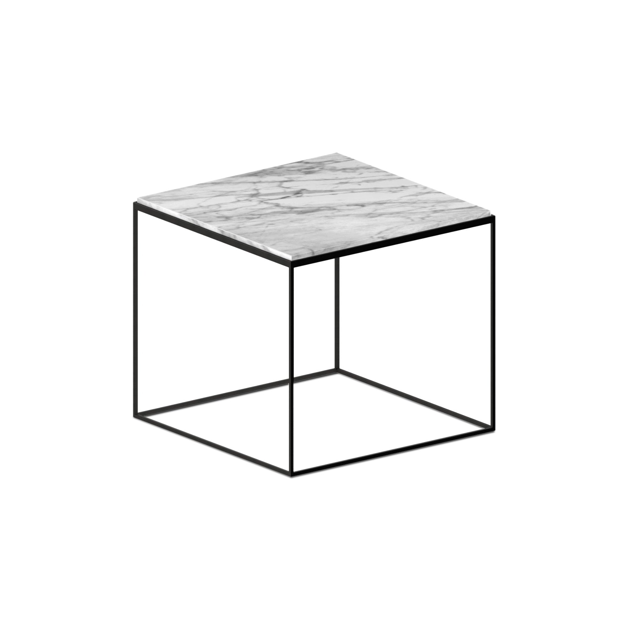 Slim Marble 938 Side Table - Copper Black/White Carrara Marble