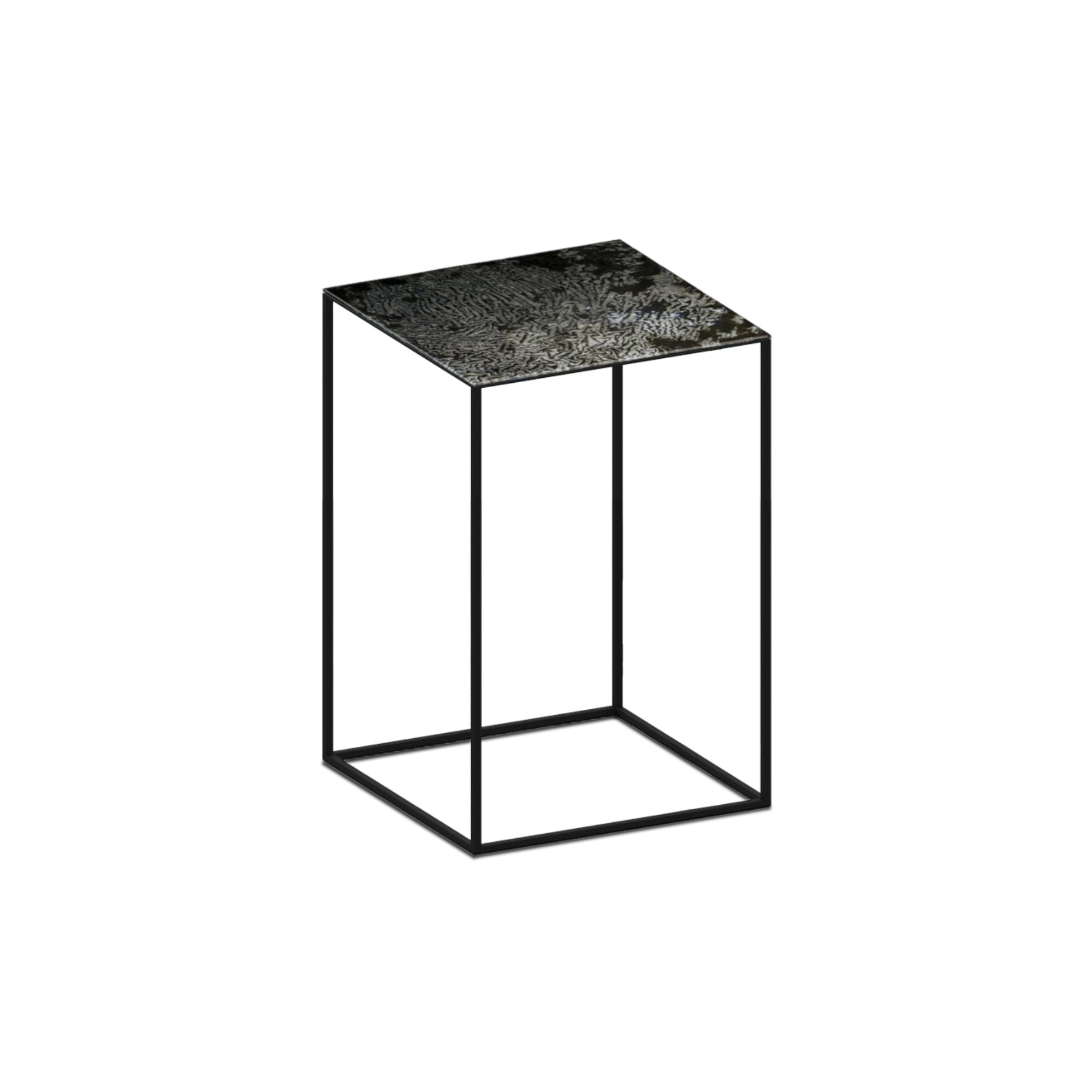 Slim Irony 690 Side Table - Copper Black/Artistic Glass