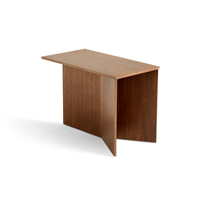 Slit Table Wood - Lacquered Walnut
