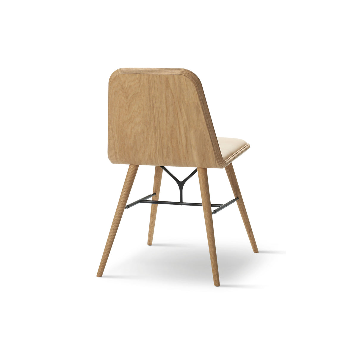 Spine Dining Chair – 46.5x76 / Wood (Lacquered Oak) / Leather (Vegeta 90)-3