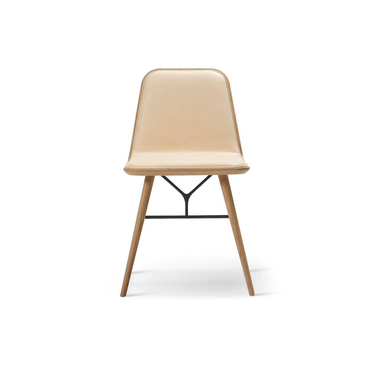 Spine Dining Chair – 46.5x76 / Wood (Lacquered Oak) / Leather (Vegeta 90)-2