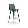 Spine 1731 Wood Base Barstool - Black Lacquered Ash/Leather 1 (Omni 301)