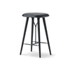 Spine 1736 Wood Base Stool - Black Lacquered Ash/Leather 2 (Primo 88)