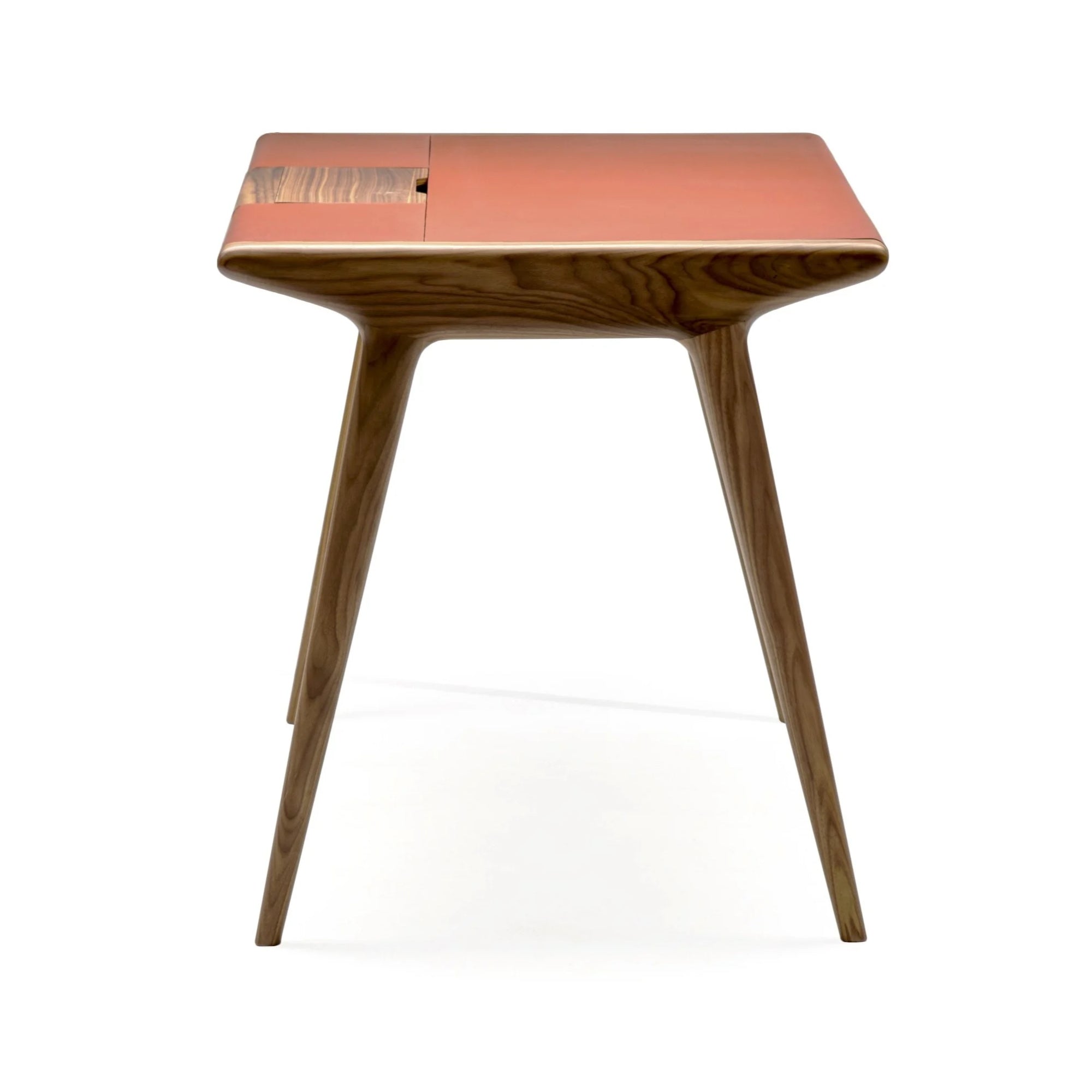 Scriba T490 Desk - Walnut/Cuoio 01-7