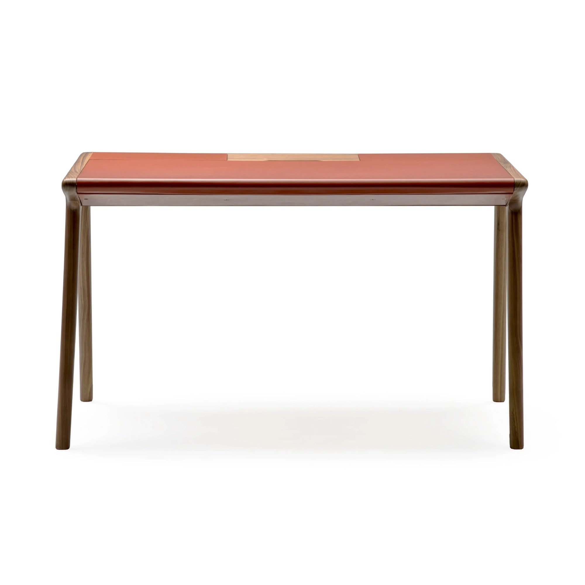 Scriba T490 Desk - Walnut/Cuoio 01-3