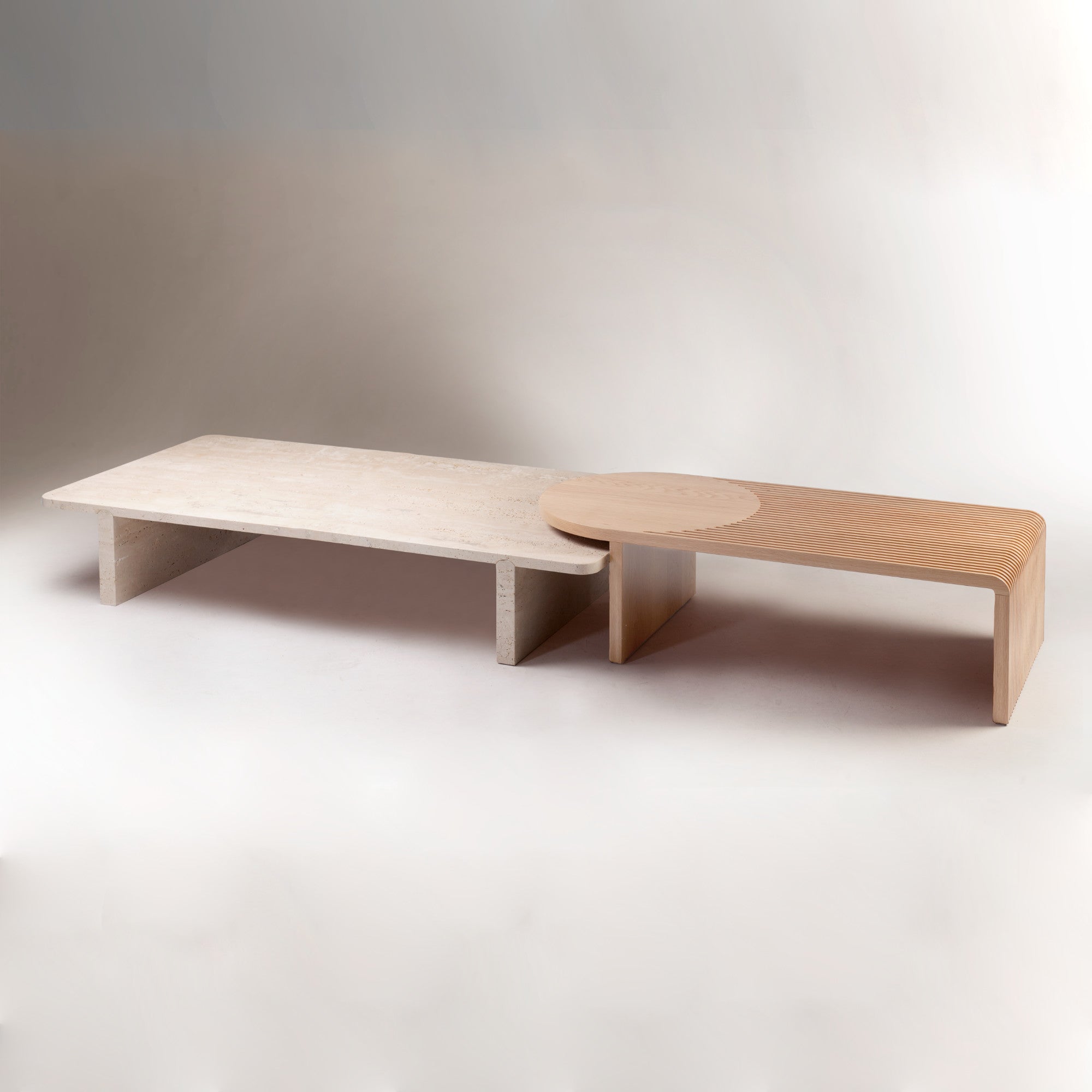 Stick and Stone 160 Coffee Table - Natural Oak-2