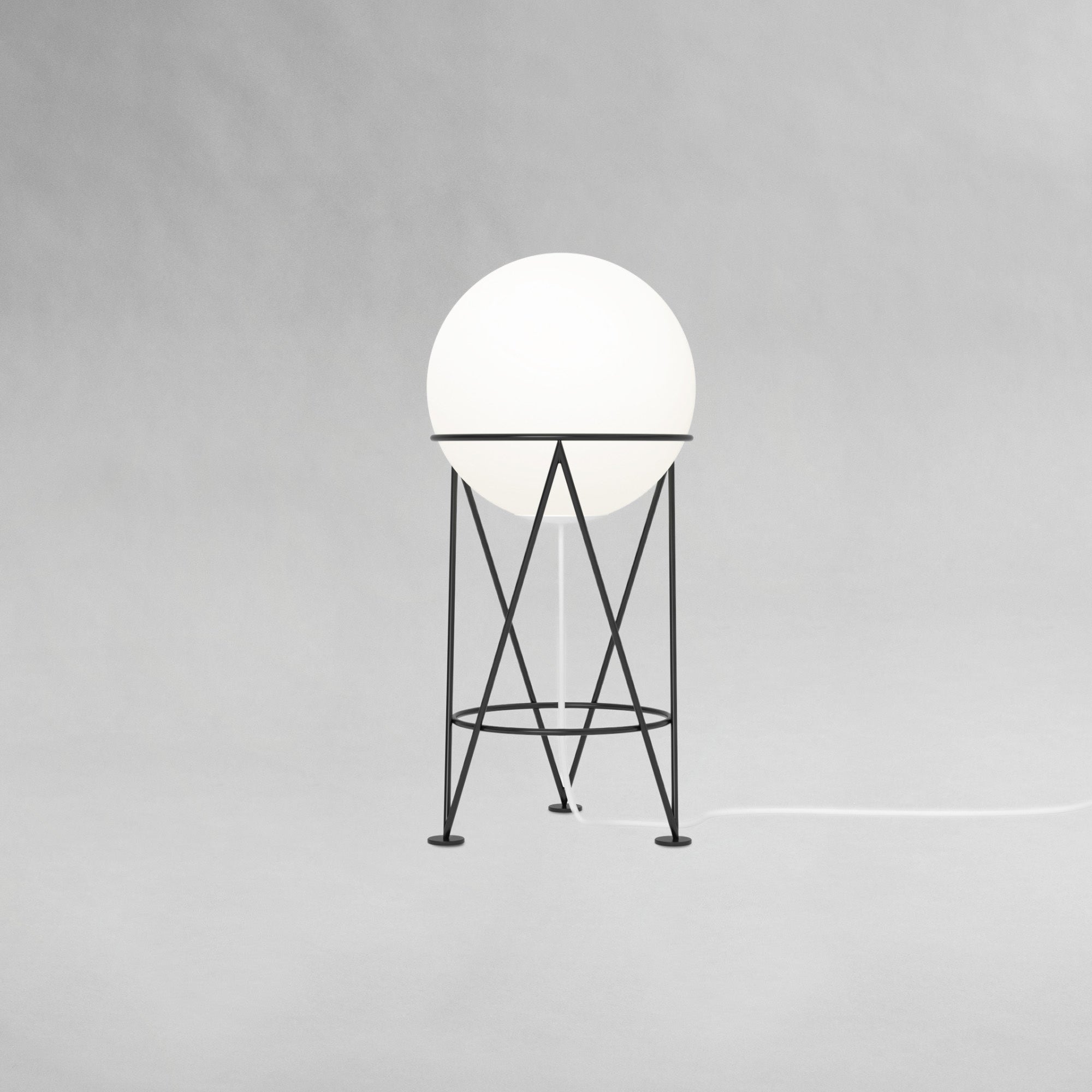 Structure and Globe Table Lamp - Black