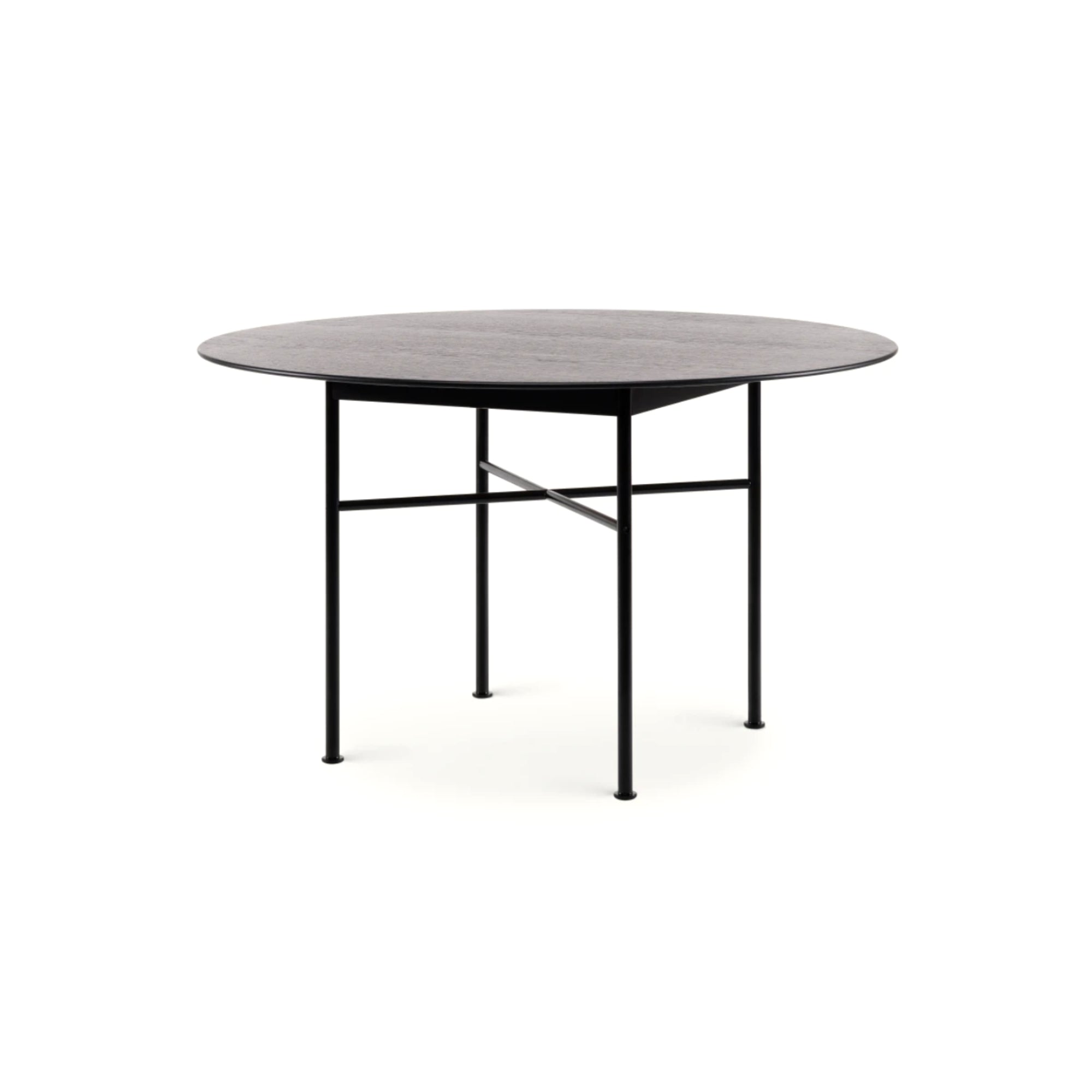 Supper Round 127 Dining Table - Black Stained Oak-1