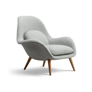 Swoon 1770 Lounge Chair - Oak  Lacquered/Fabric 2 (Hallingdal 116)