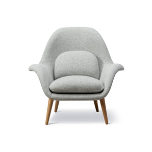 Swoon 1770 Lounge Chair - Oak  Lacquered/Fabric 2 (Hallingdal 116)