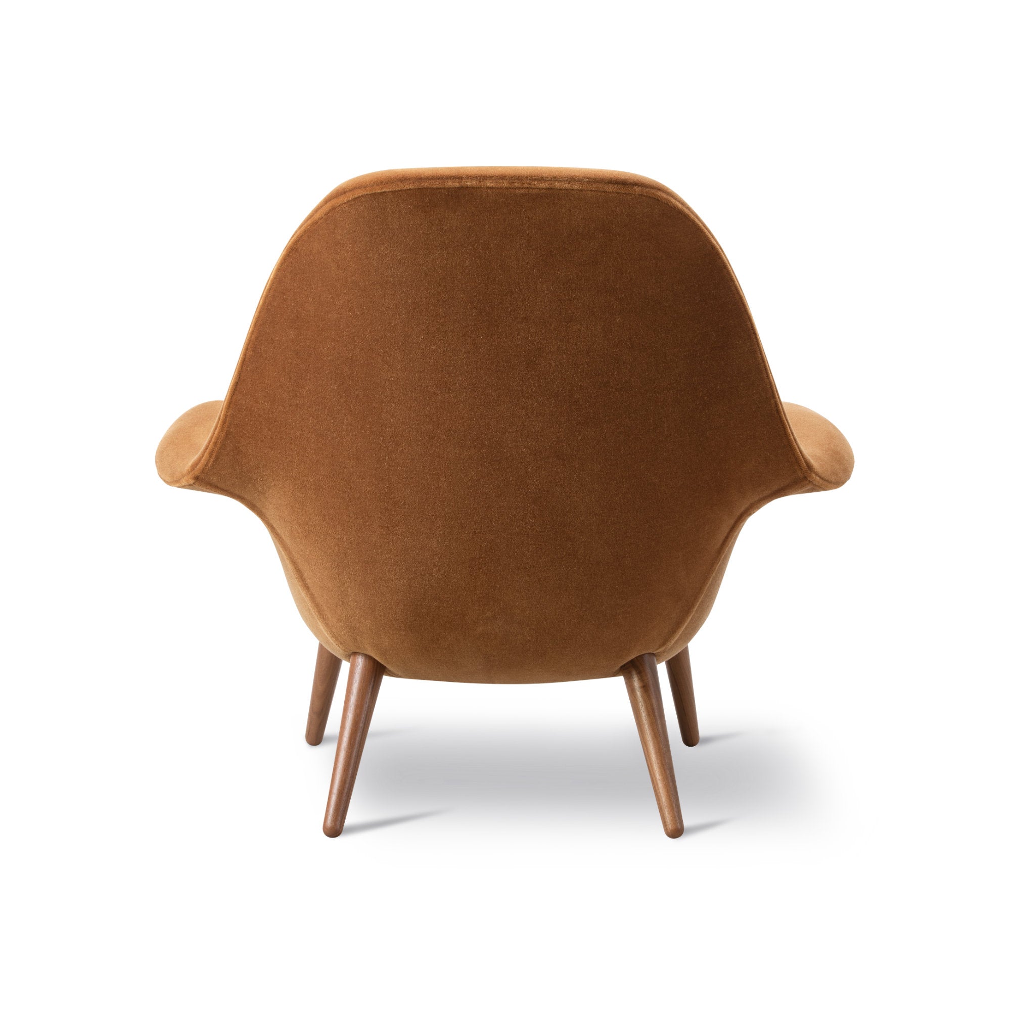 Swoon 1770 Lounge Chair - Walnut/Fabric 5 (Grand Mohair 2103)-3
