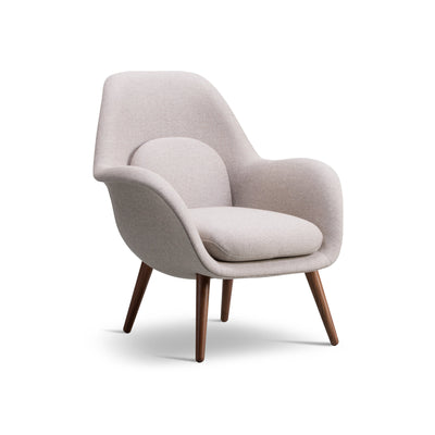 Swoon 1774 Lounge Petit Armchair - Walnut/Fabric 3 (Sunniva 717)