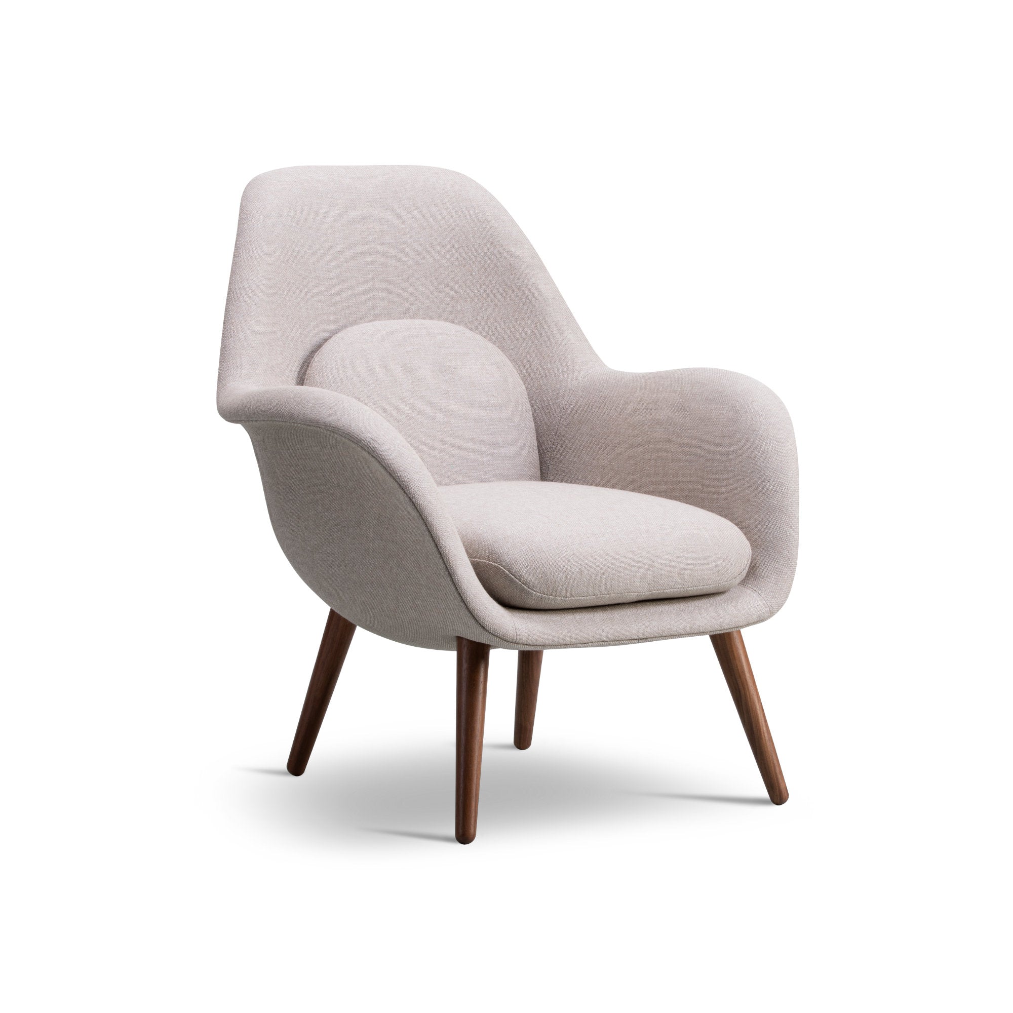 كرسي Swoon 1774 Lounge Petit - جوزي/قماش 2 (Sunniva 717)-1