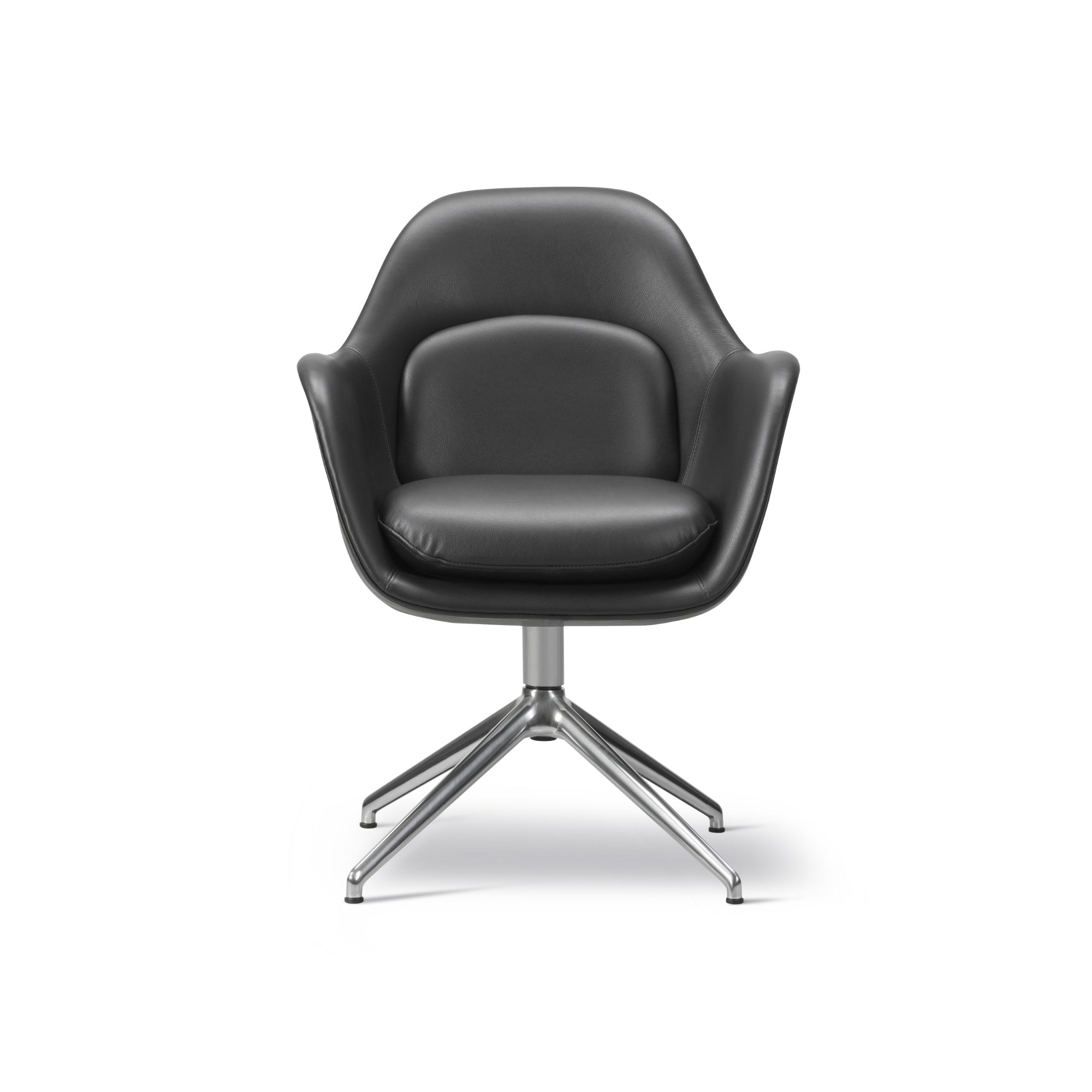 Swoon 1779 Swivel Base Armchair - Chrome/Leather 1 (Omni 301)-2
