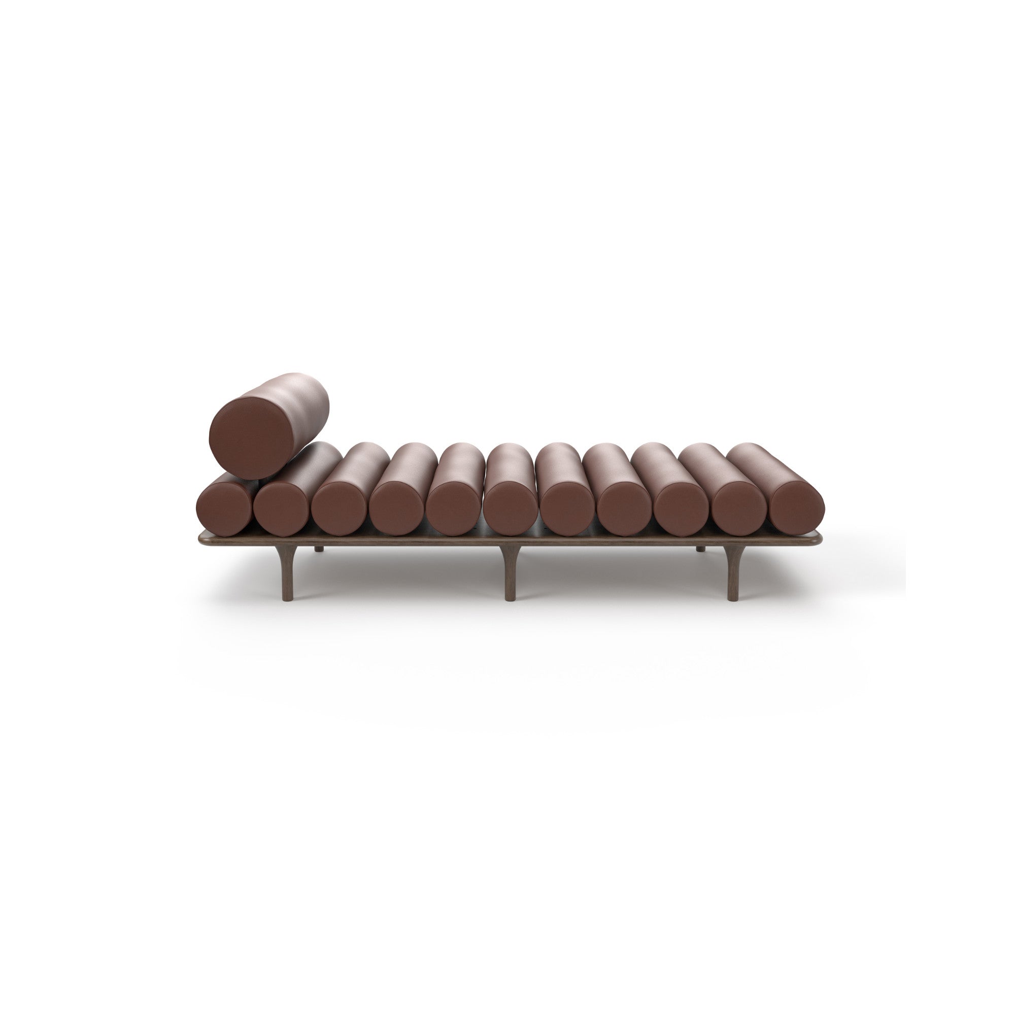 Five To Nine 0FTNDB20002 Daybed With Headrest - Walnut/Leather 2 (Guarana 2006)-3