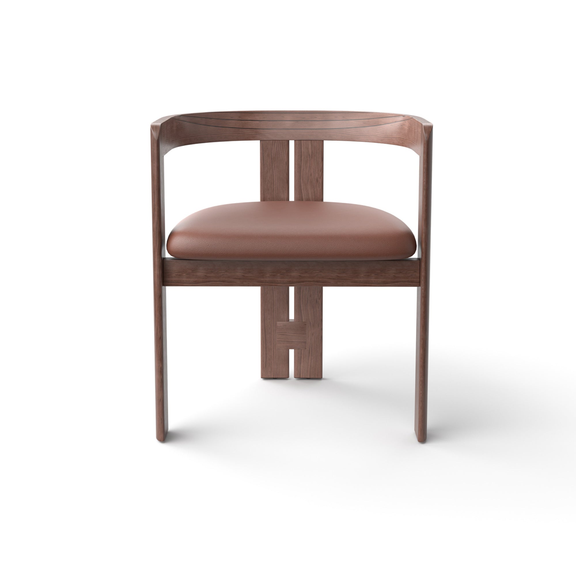 Pigreco 0PGRSD02 Dining Chair - Walnut/Leather 2 (Guarana 2006)-3