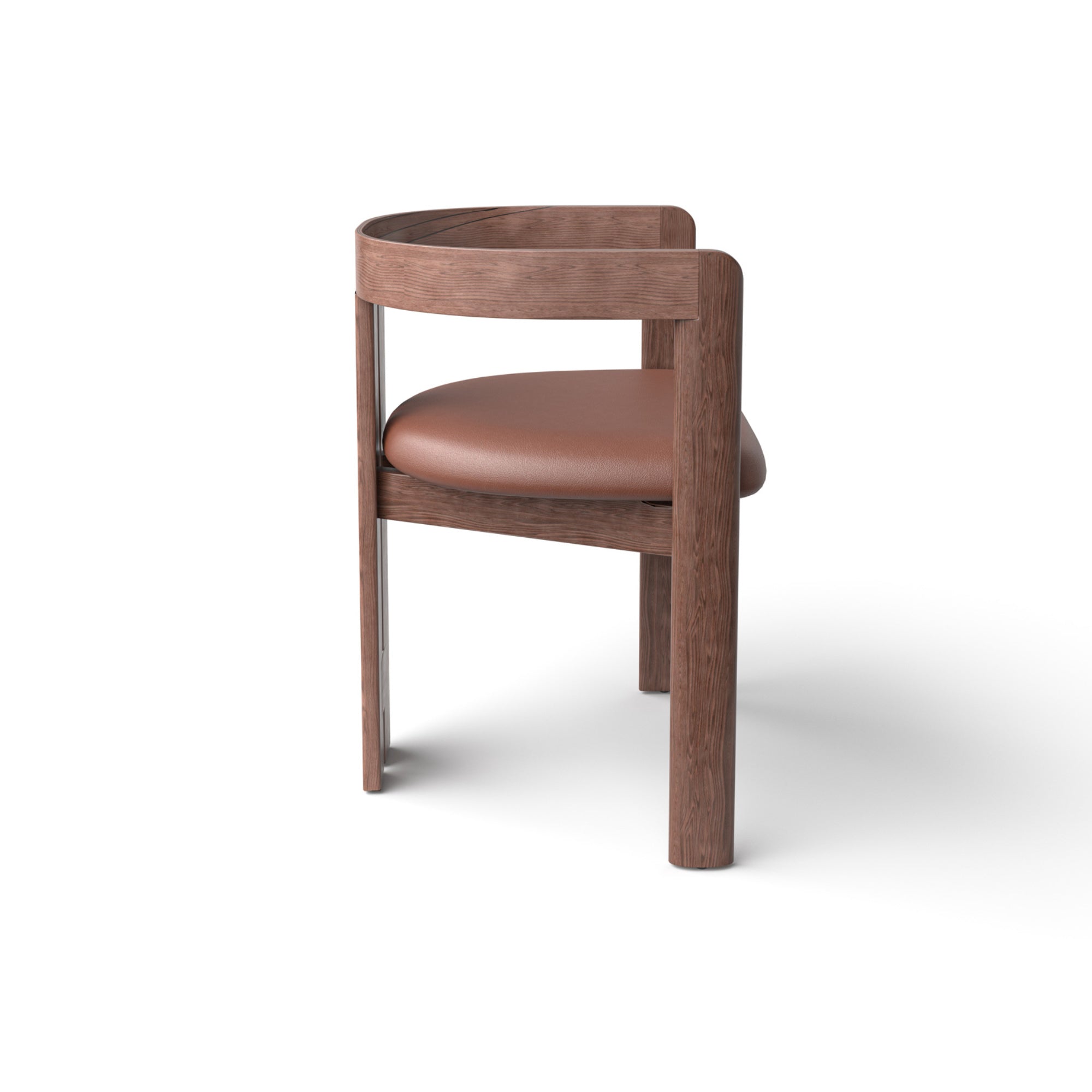 Pigreco 0PGRSD02 Dining Chair - Walnut/Leather 2 (Guarana 2006)-5