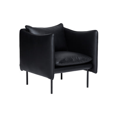 Tiki Small Armchair - Leather Elmosoft 3 (Black 99999)