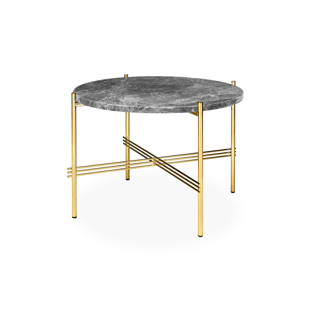 TS Coffee Table – 55x41 / Metal (Brass) / Marble (Grey Emperador)-1