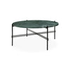 TS 10017160 Round Coffee Table - Black/Green Guatemala Marble