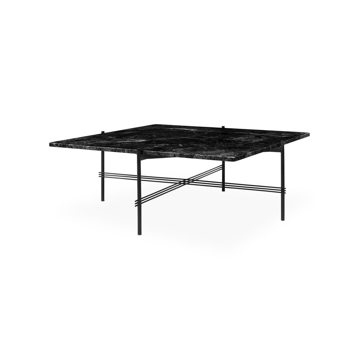 TS Coffee Table – 105x105x41 / Metal (Black) / Marble (Black Marquina)