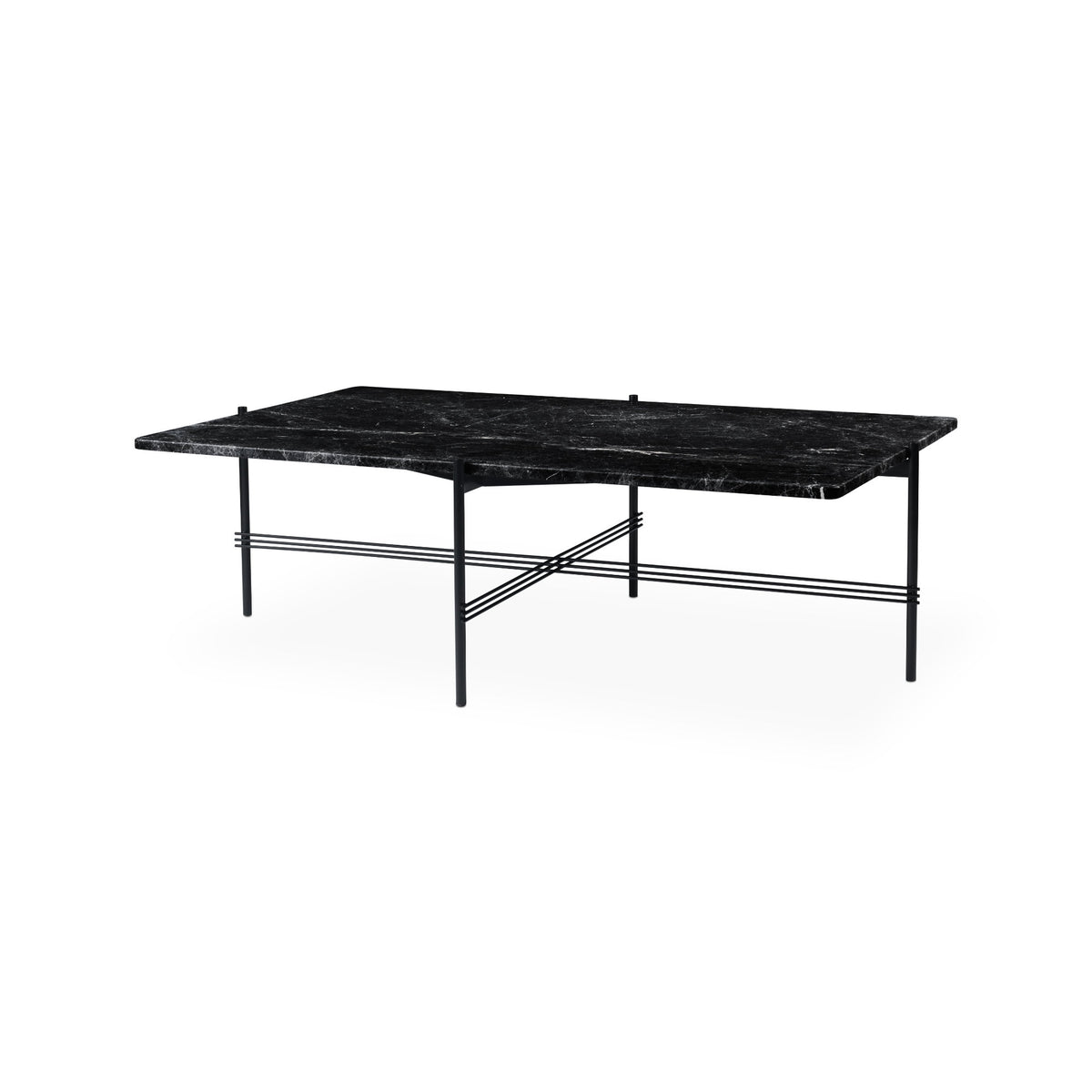 TS Coffee Table – 130x80x41 / Metal (Black) / Marble (Black Marquina)-1