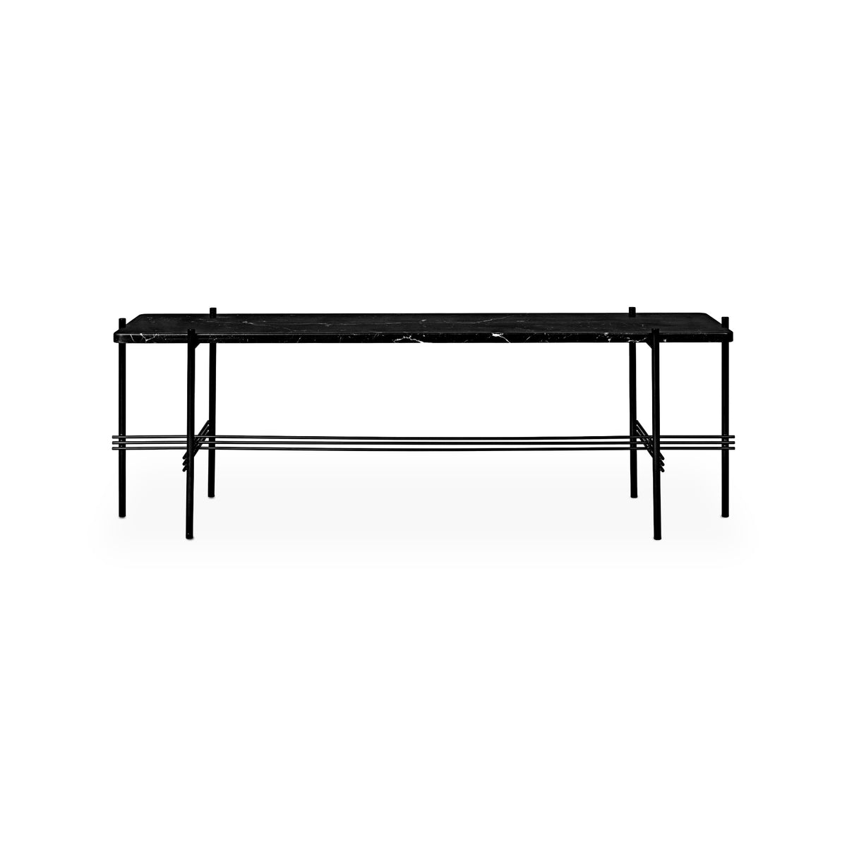 TS Console – 120x30x40 / Metal (Black) / Marble (Black Marquina)-2