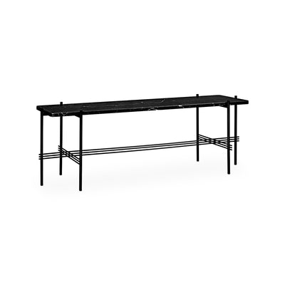 TS Console – 120x30x40 / Metal (Black) / Marble (Black Marquina)