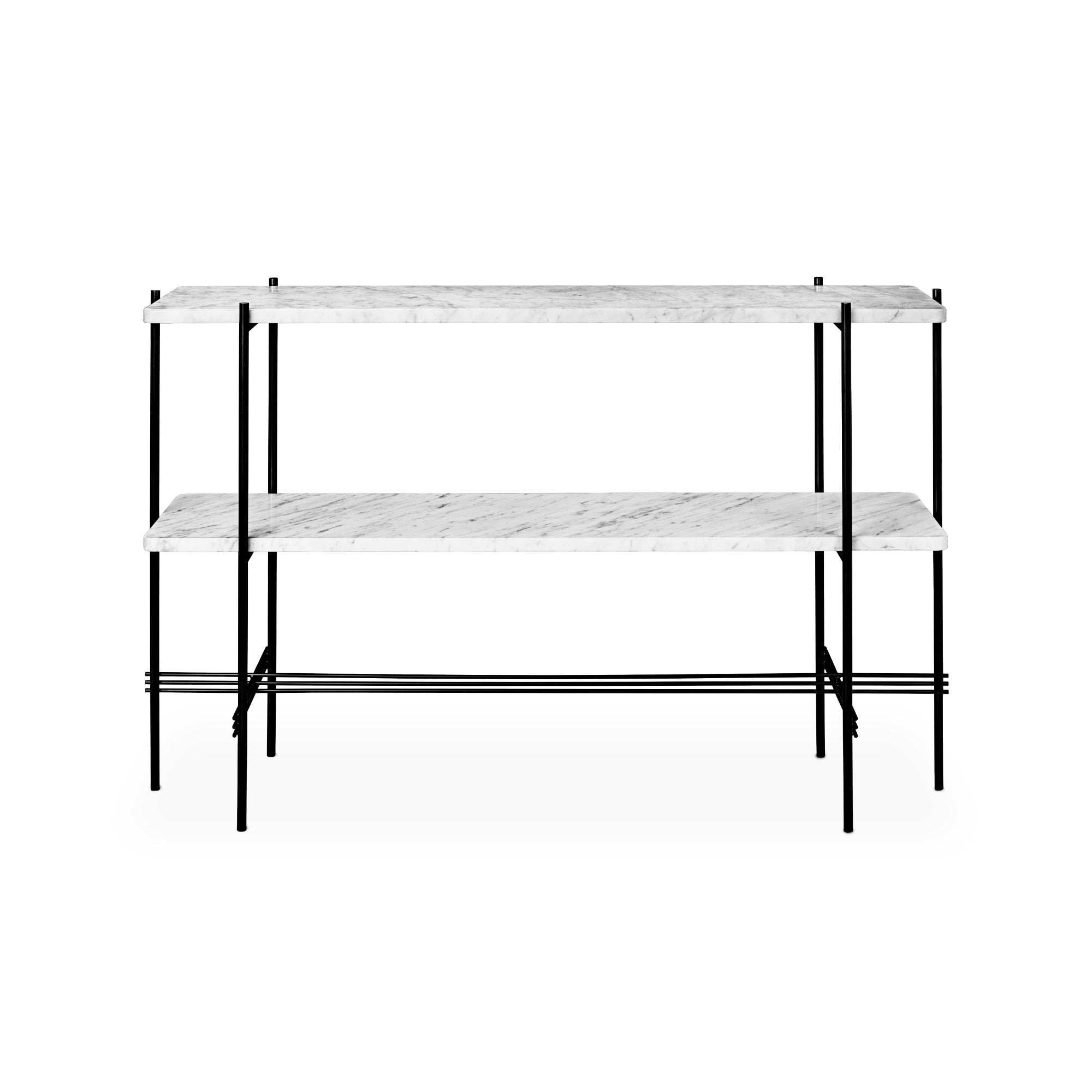 TS 10017346 Console - Black/White Carrara Marble