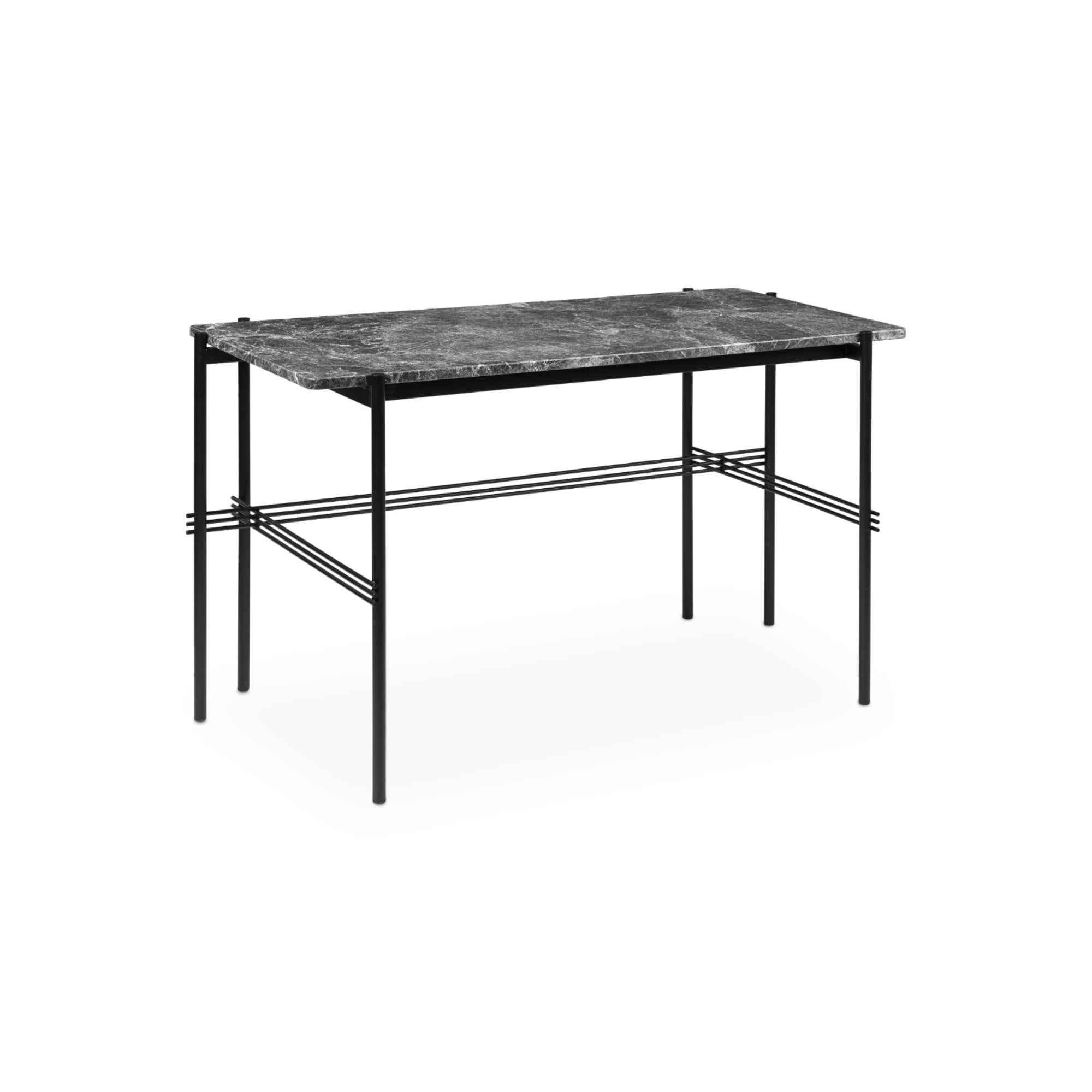 TS 10017400 Desk - Black/Grey Emperador Marble-1