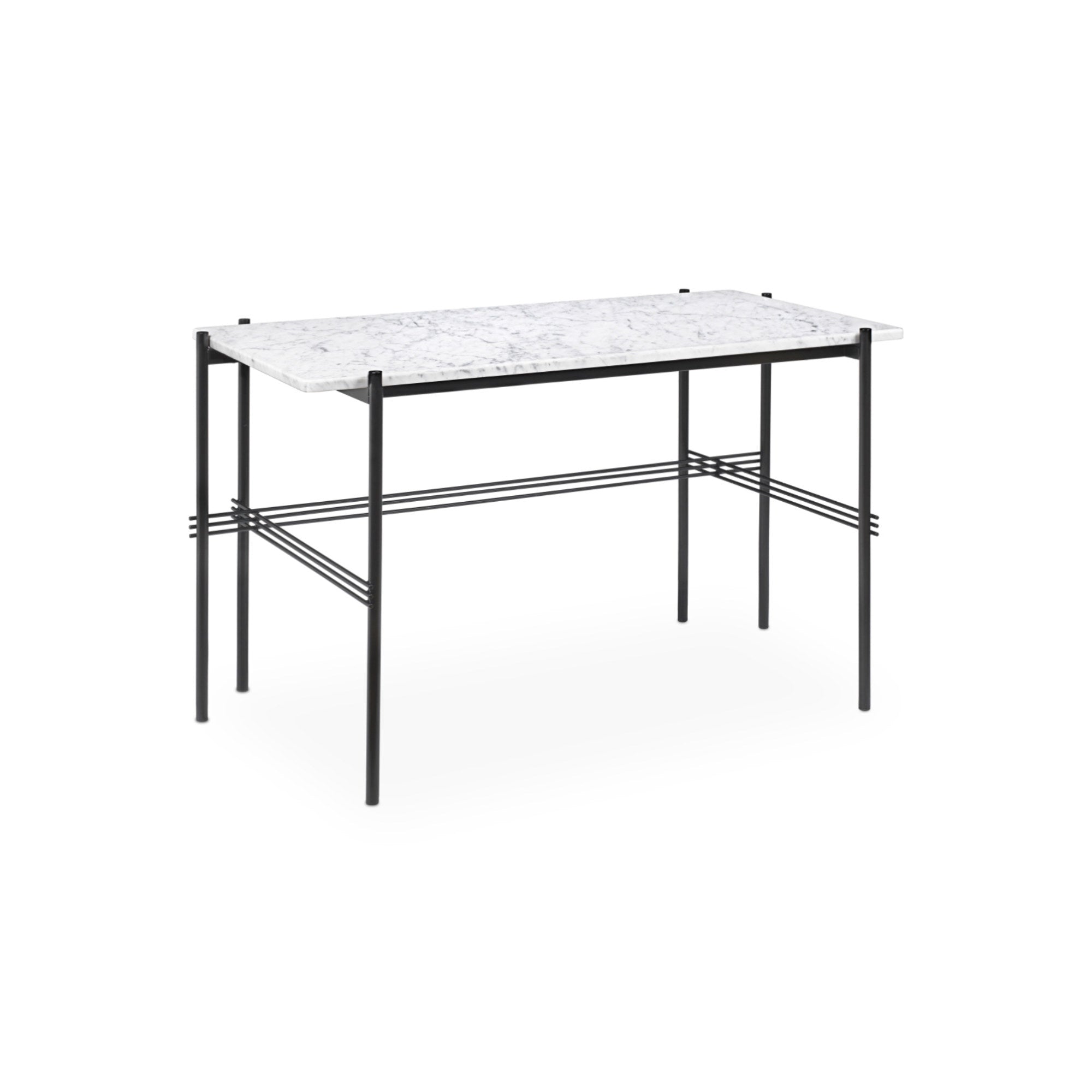 TS 10017401 Desk - Black/White Carrara Marble-1