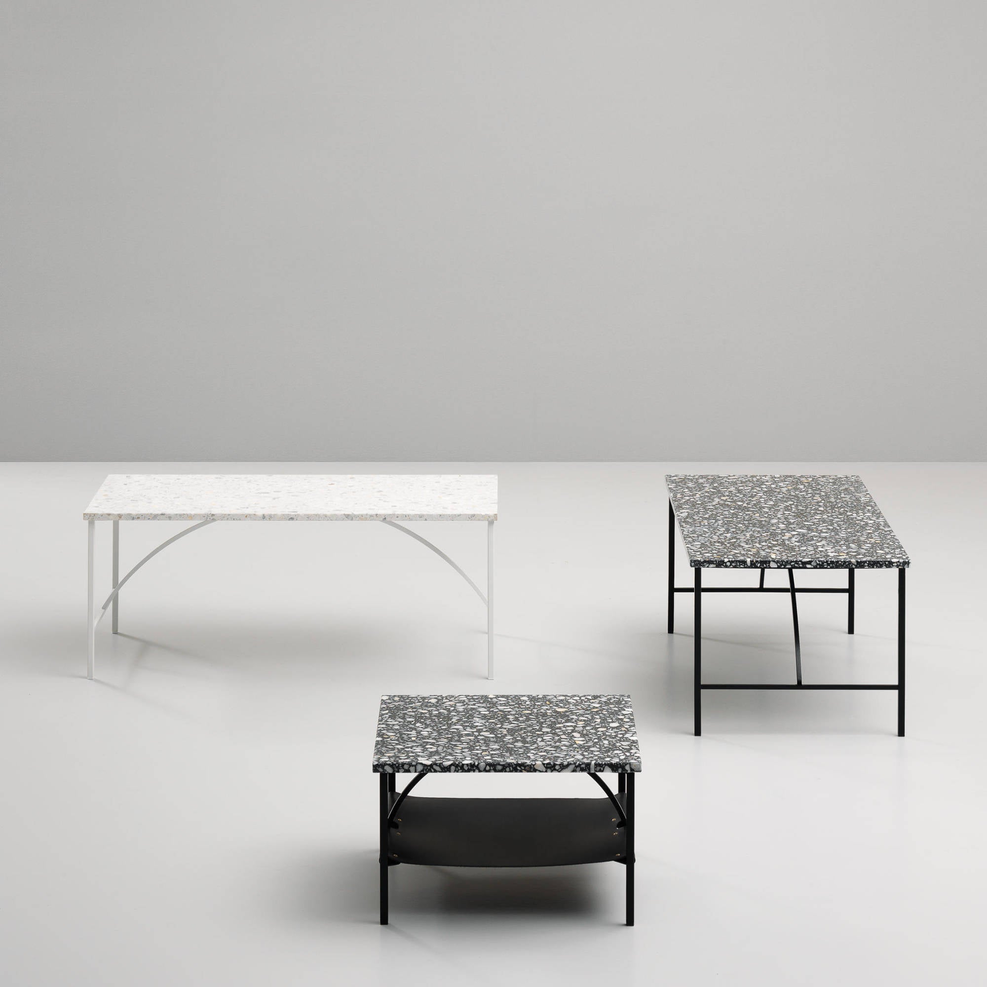 Tabula Rectangular Coffee Table - Black Terrazzo