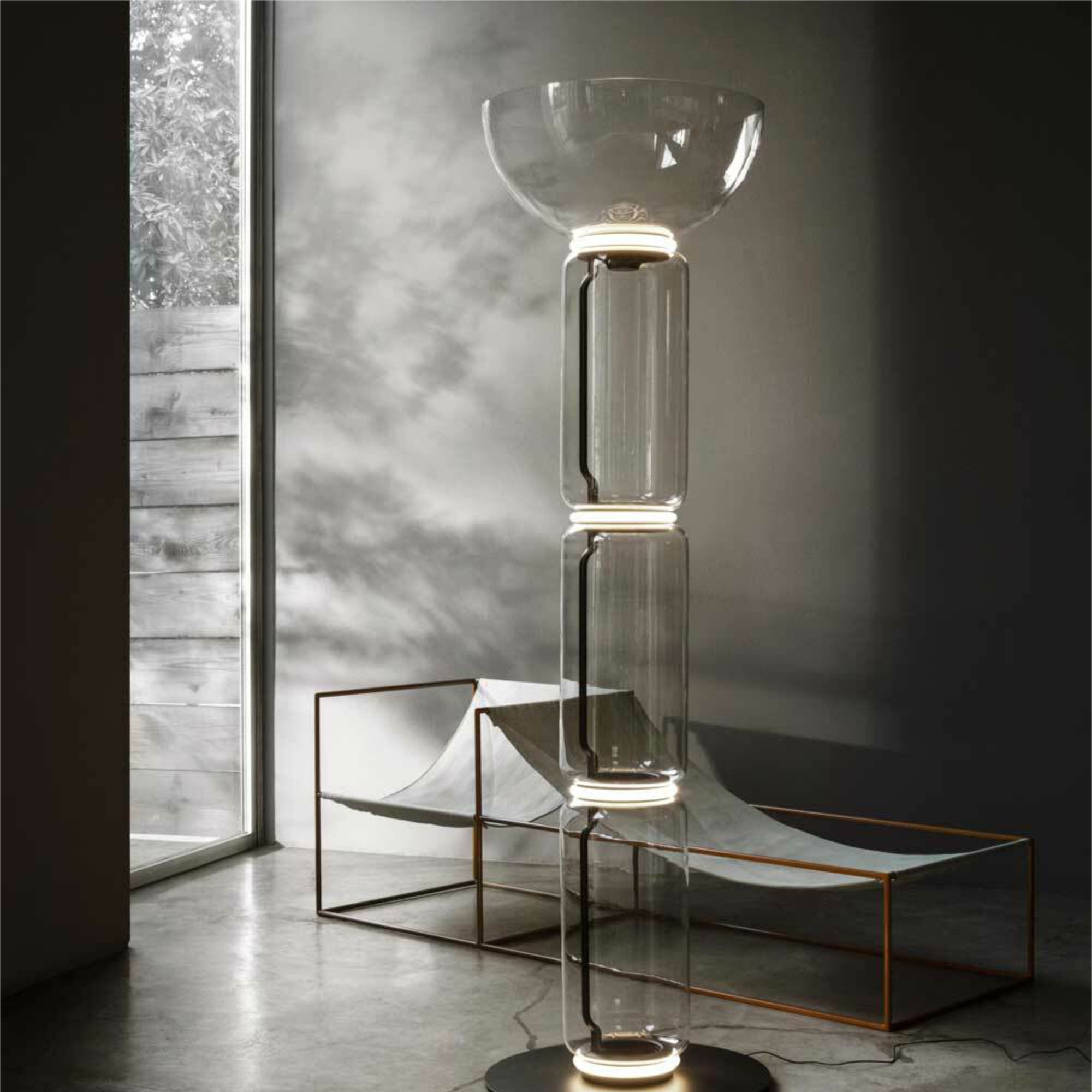 Noctambule Floor Lamp - 3 High Cylinders Bowl-3
