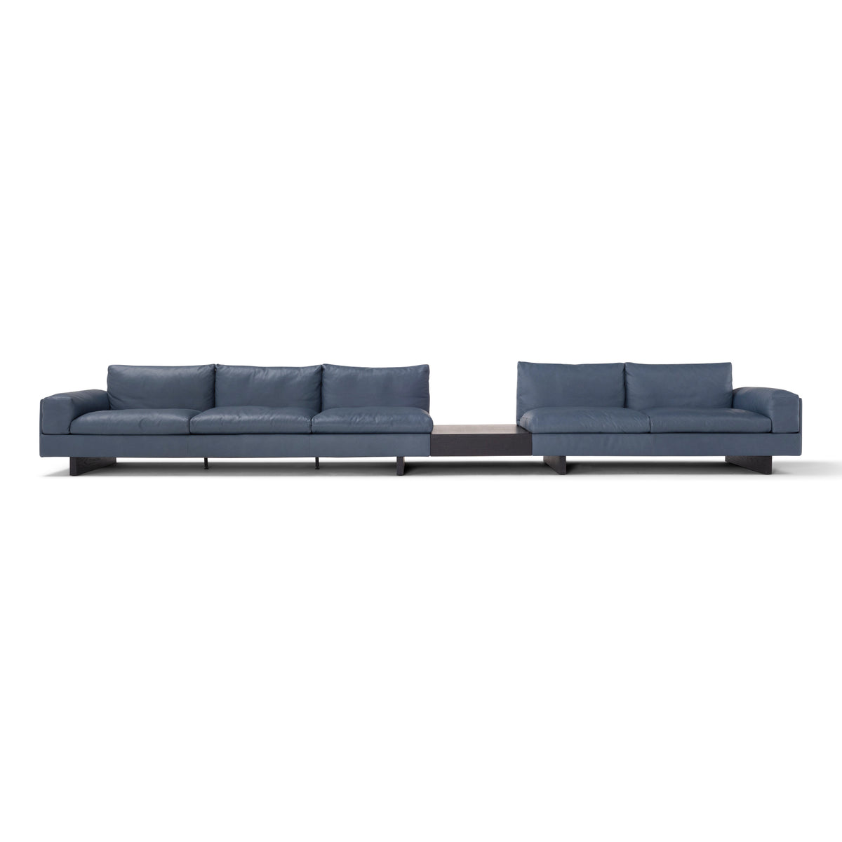 Tau Sofa – 544x75 / Wood (Frassino Tinto Ebano) / Cuoio 03/Leather (Donussa 01)-1