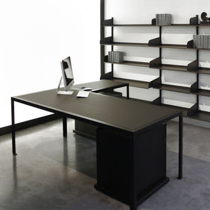 Tavolo 621 Office Table - Black/Linoleum Black