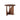 طاولة جانبية هندسية 10196 - خشب الساج المطلي/البني