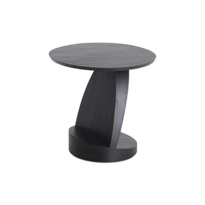 Oblic 10185 Side Table - Varnished Teak Black