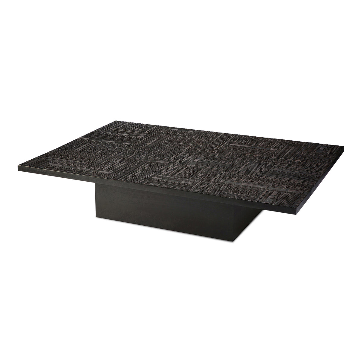 Tabwa 12209 Coffee Table - Varnished Teak Off Black-1