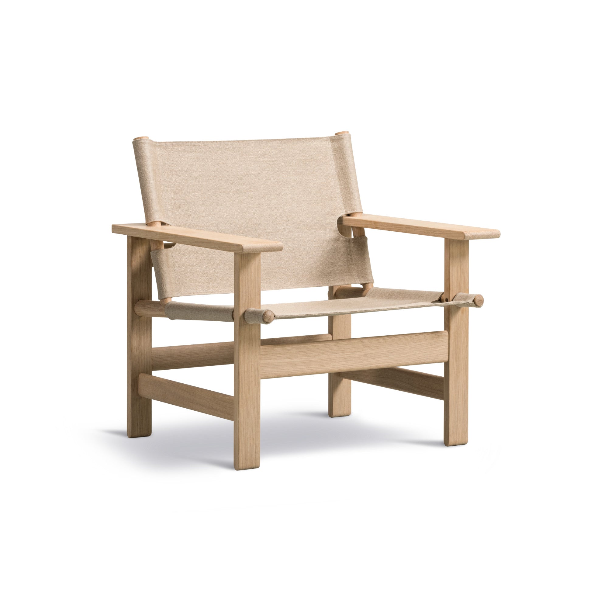 The Canvas 2031 Armchair - Oak Soap/Fabric (Natural Canvas)