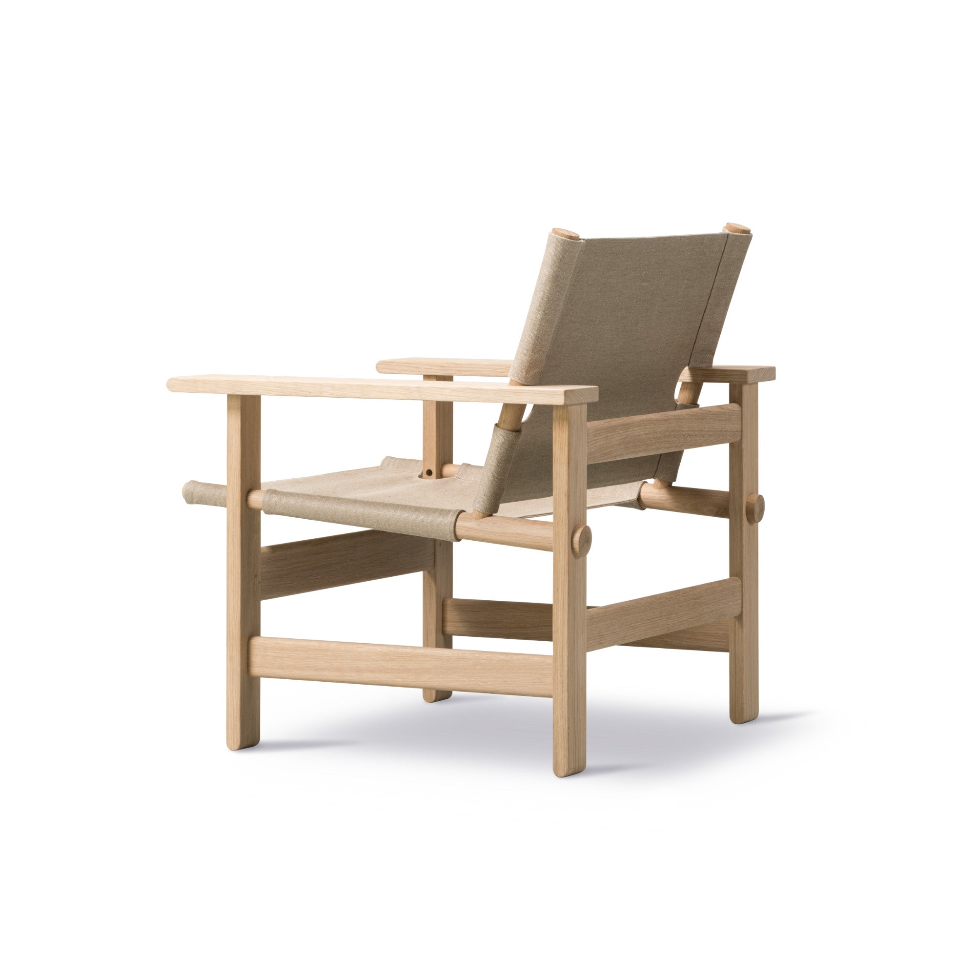 The Canvas 2031 Armchair - Oak Soap/Fabric (Natural Canvas)