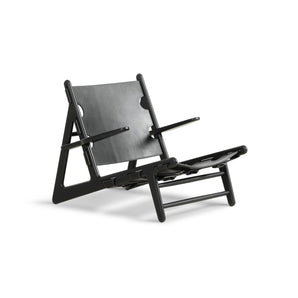 The Hunting Chair Armchair - Oak Black/Leather (Black)