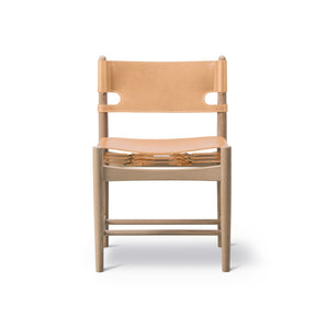 The Spanish 3237 Dining Chair - Oak Soap/Natural Leather