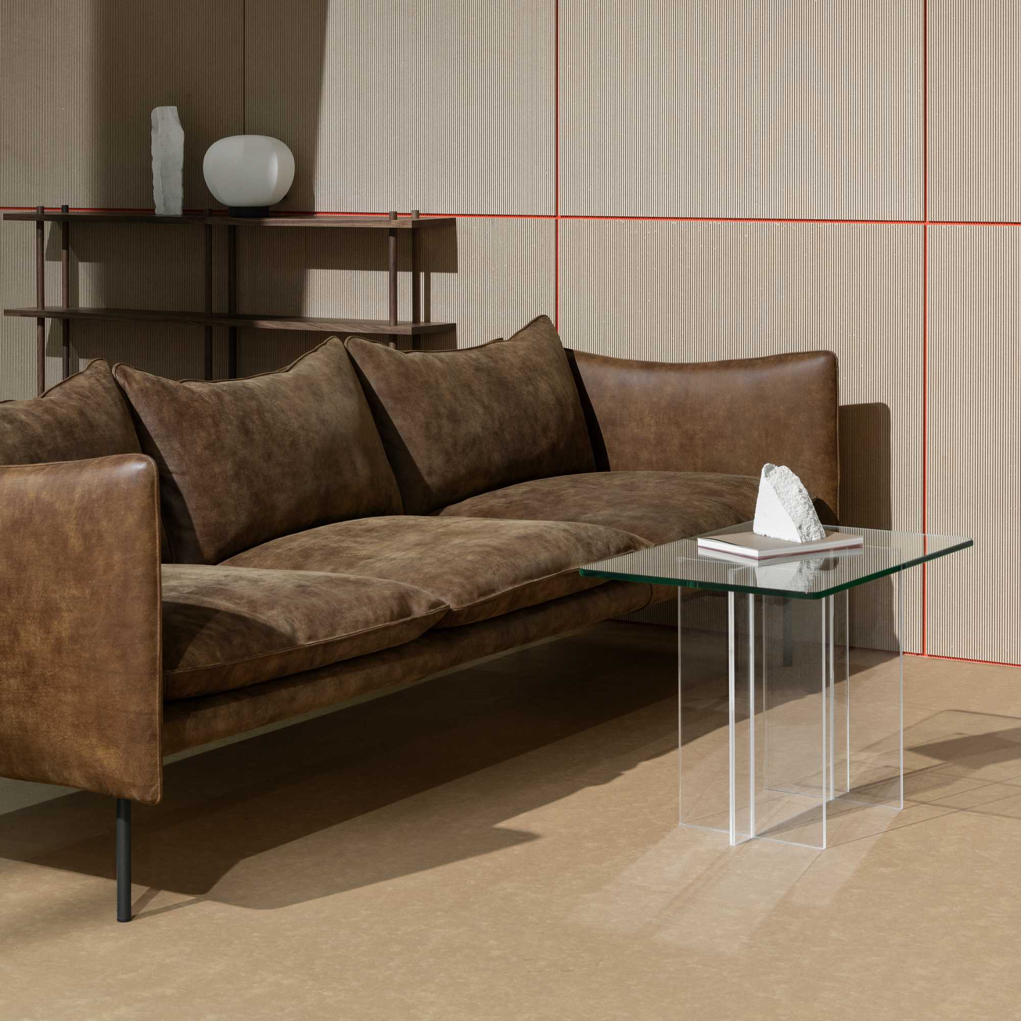 Tiki 236 Sofa - Leather Vintage 2 (Cognac)-4