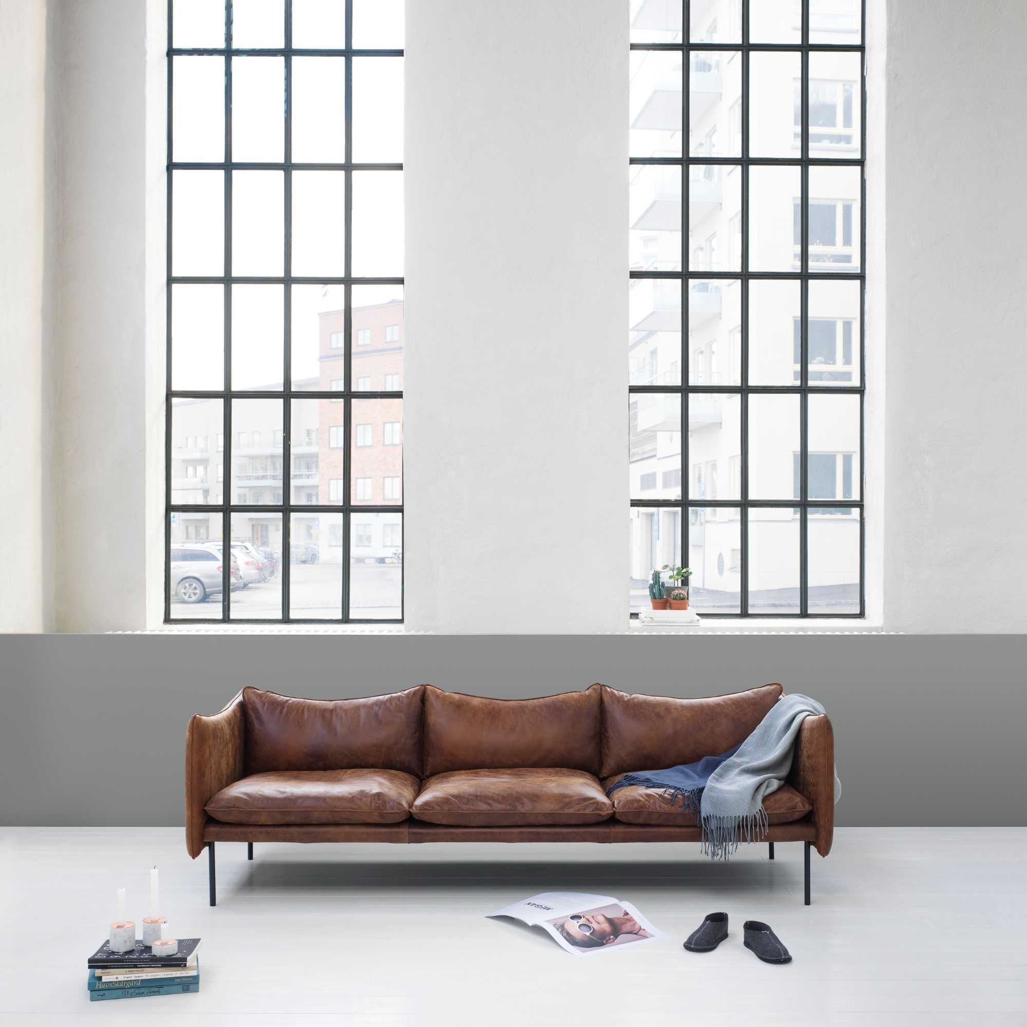 Tiki 236 Sofa - Leather Vintage 2 (Cognac)-2