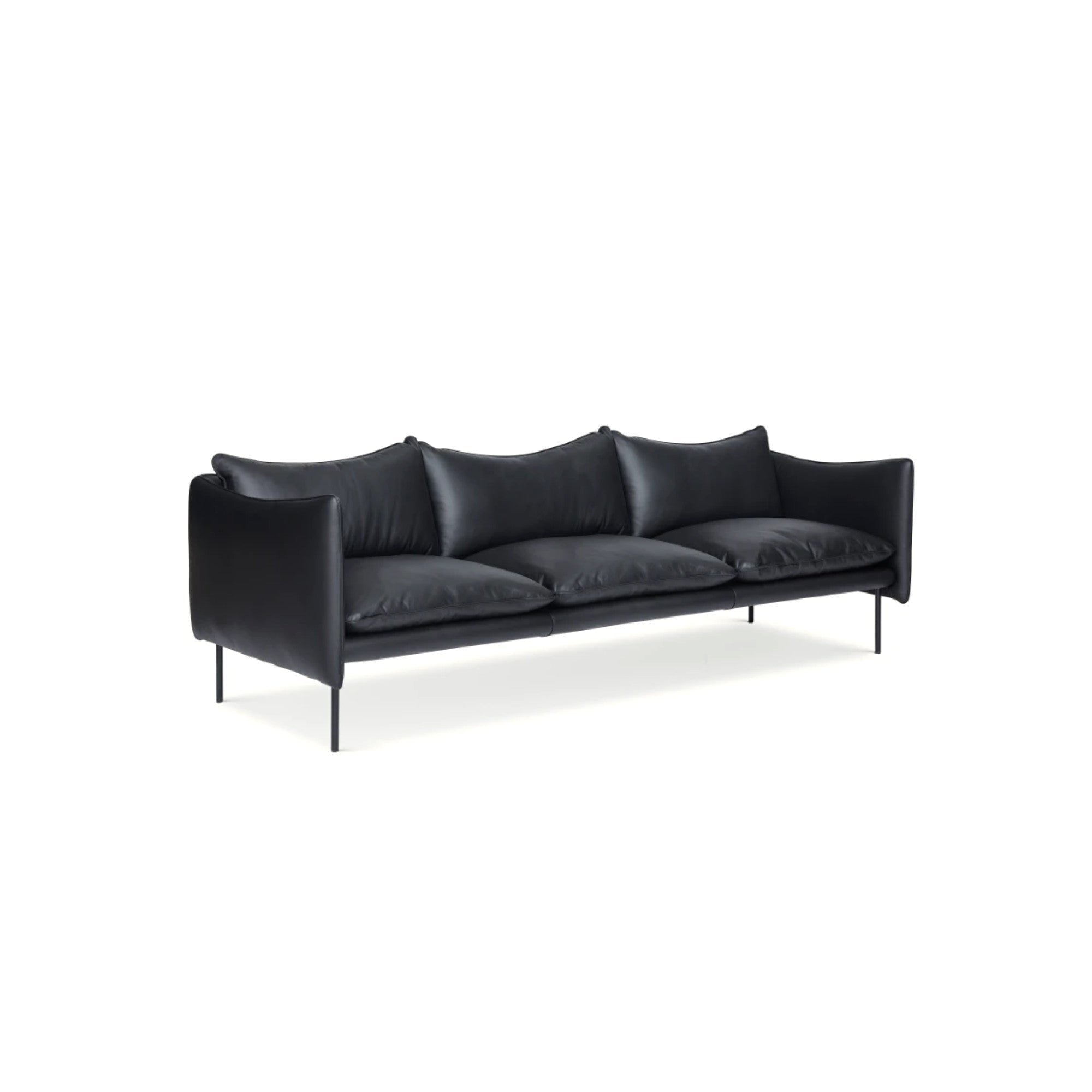 أريكة تيكي 236 - جلد إلموسوفت (أسود 99999)-1