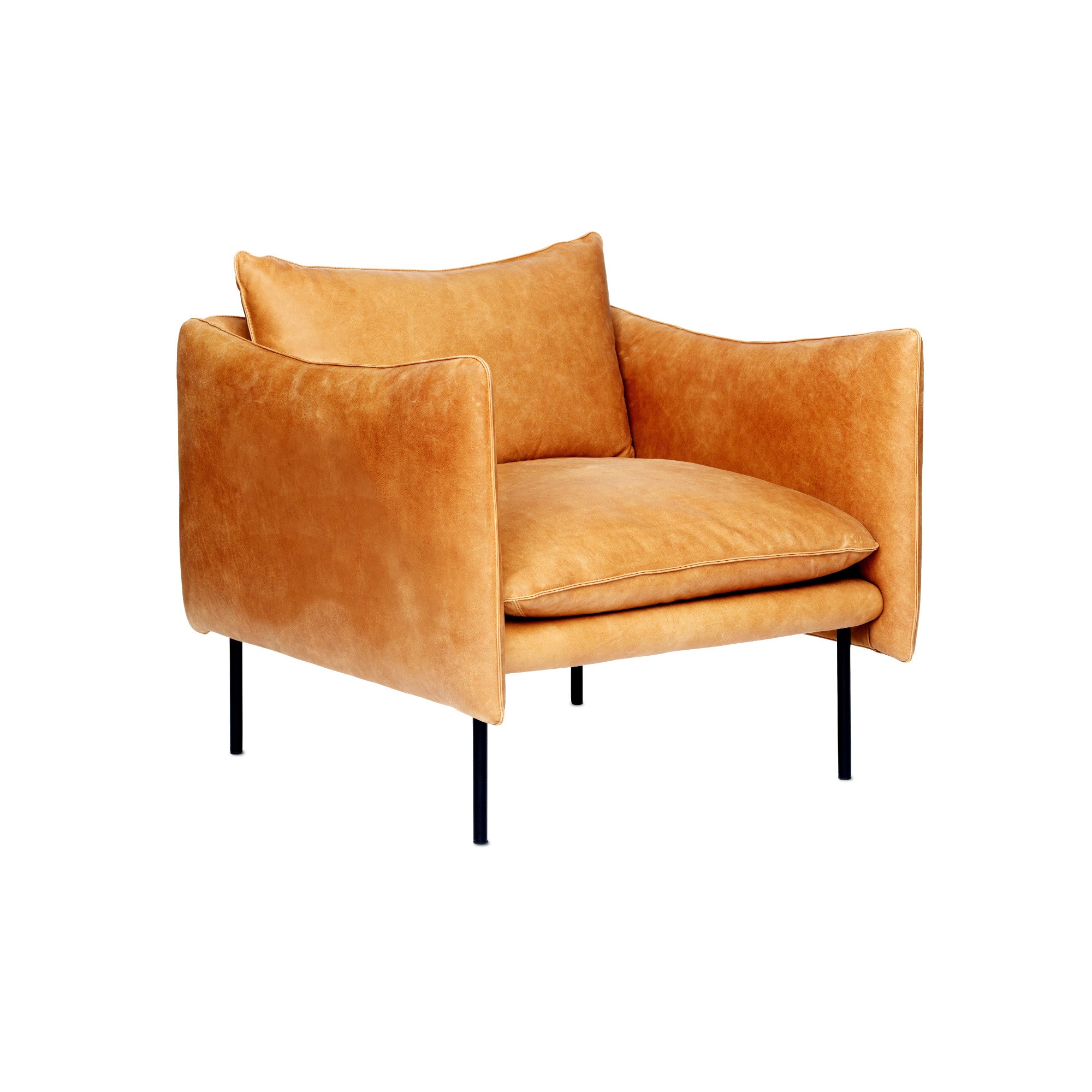 Tiki Large Armchair - Leather Vintage 2 (Cognac)-1