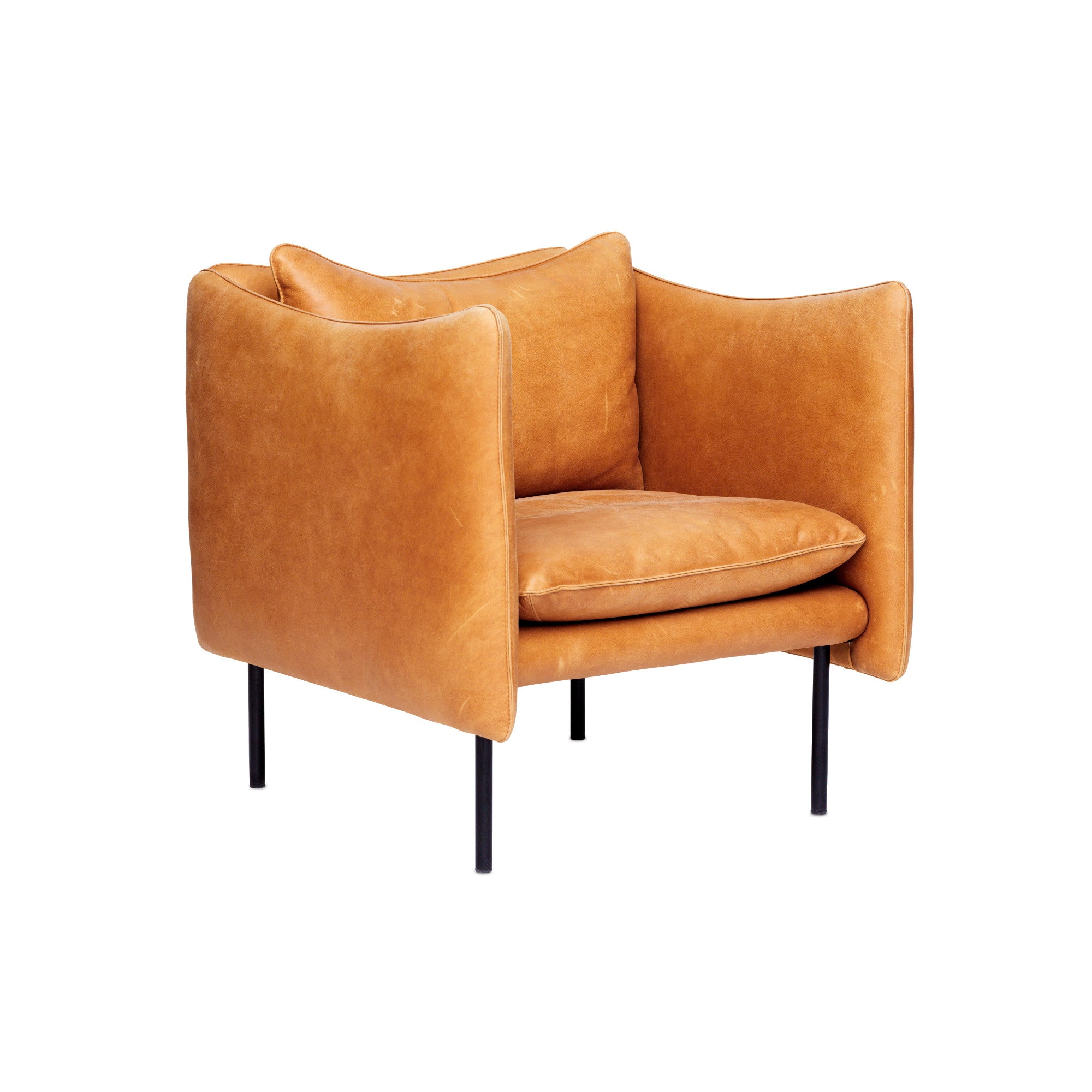 Tiki Small Armchair - Leather Vintage 2  (Cognac)
